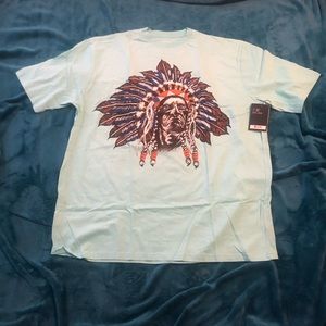 Indian t-shirt. Mint colored